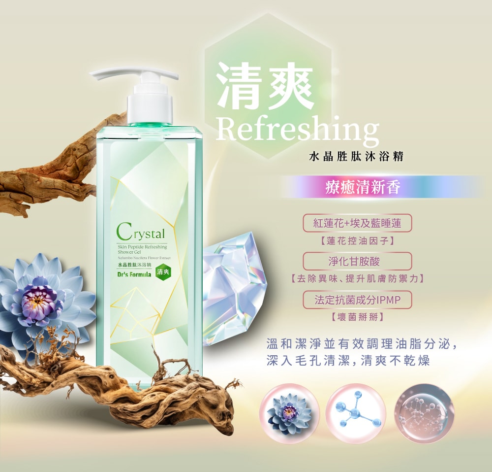 【Dr’s Formula 台塑生醫】水晶胜肽沐浴精(清爽款)500g*6入