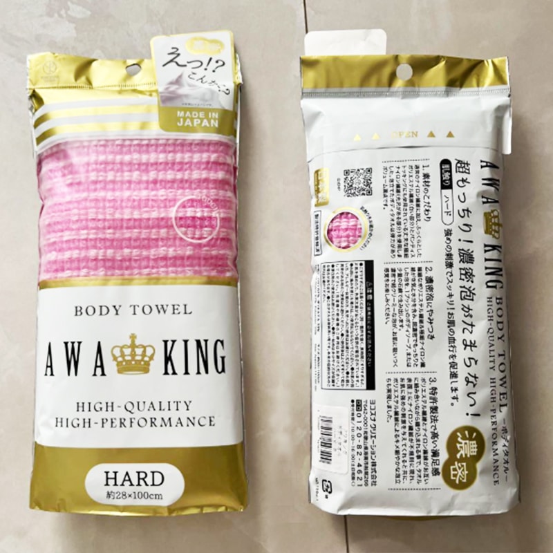 【YOKOZUNA】日本 AWAKING 硬感 搓澡巾1入 沐浴巾 擦澡巾 沐浴刷 日本沐浴巾