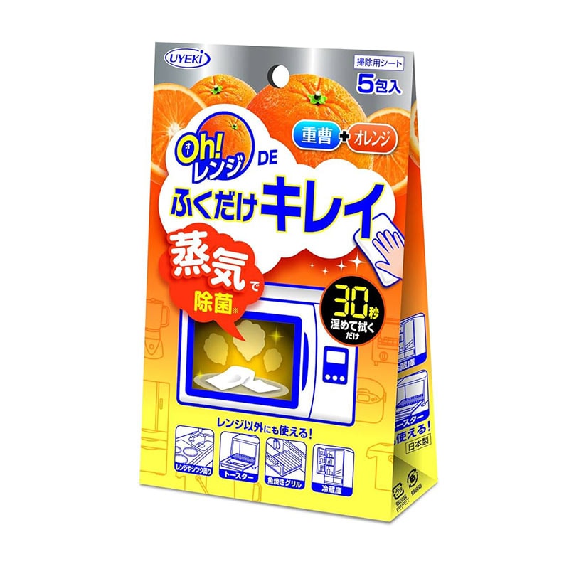 【UYEKI】日本 蒸汽式 微波爐專用 清潔紙巾 (5入/盒) 微波爐清潔紙巾 拋棄式清潔巾