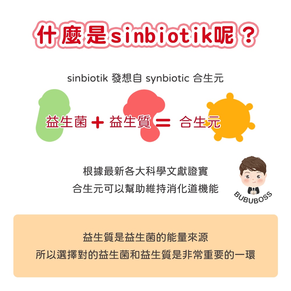 【BUBUBOSS】BUBUBOSS-sinbiotik兒童專用益生菌 蜜桃莓果30包x1袋(健康維持 素食 無添加糖)