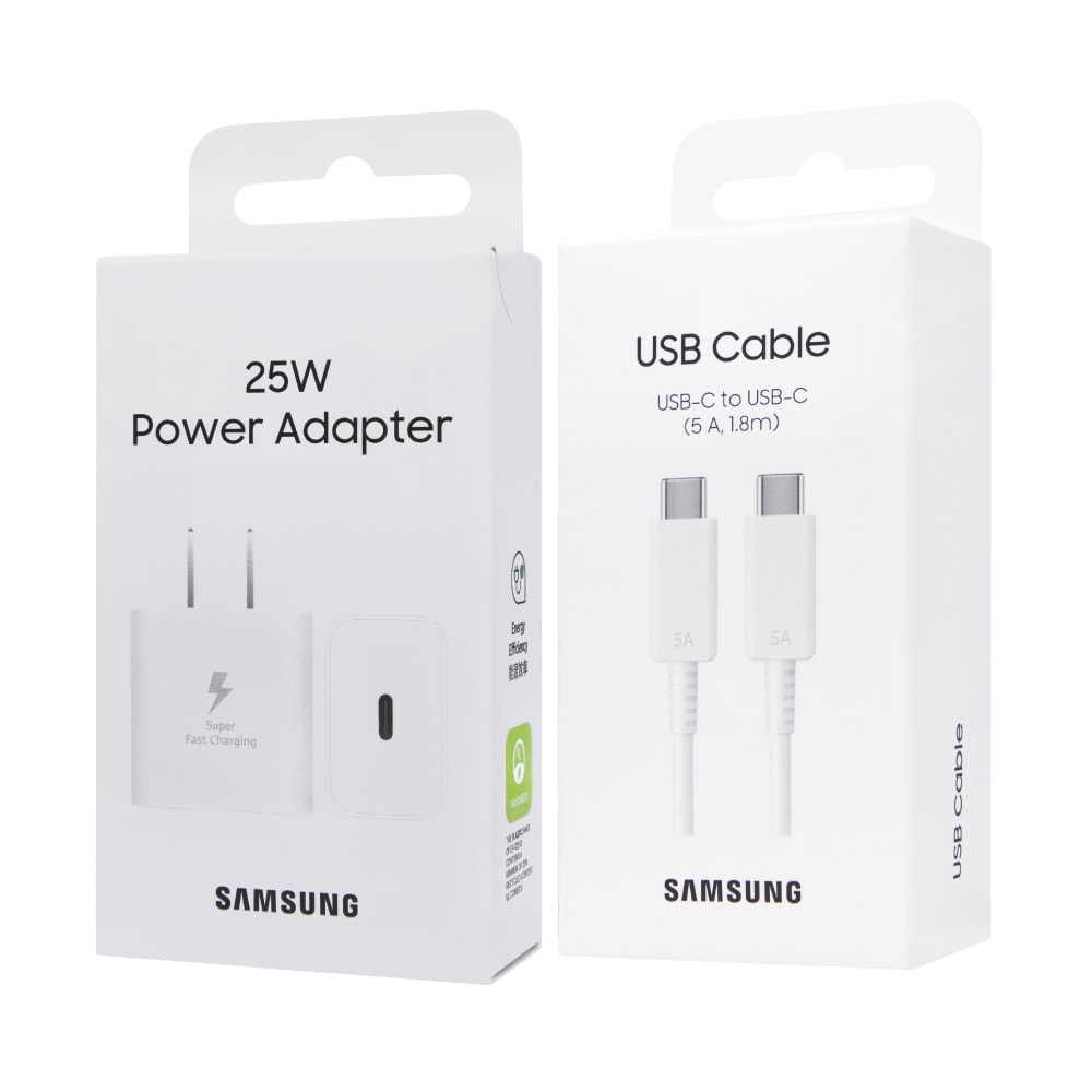 【Samsung 三星】原廠 25W PD 3.0超快充T2510+5A,1.8m 雙Type C 線DX510 (公司貨)