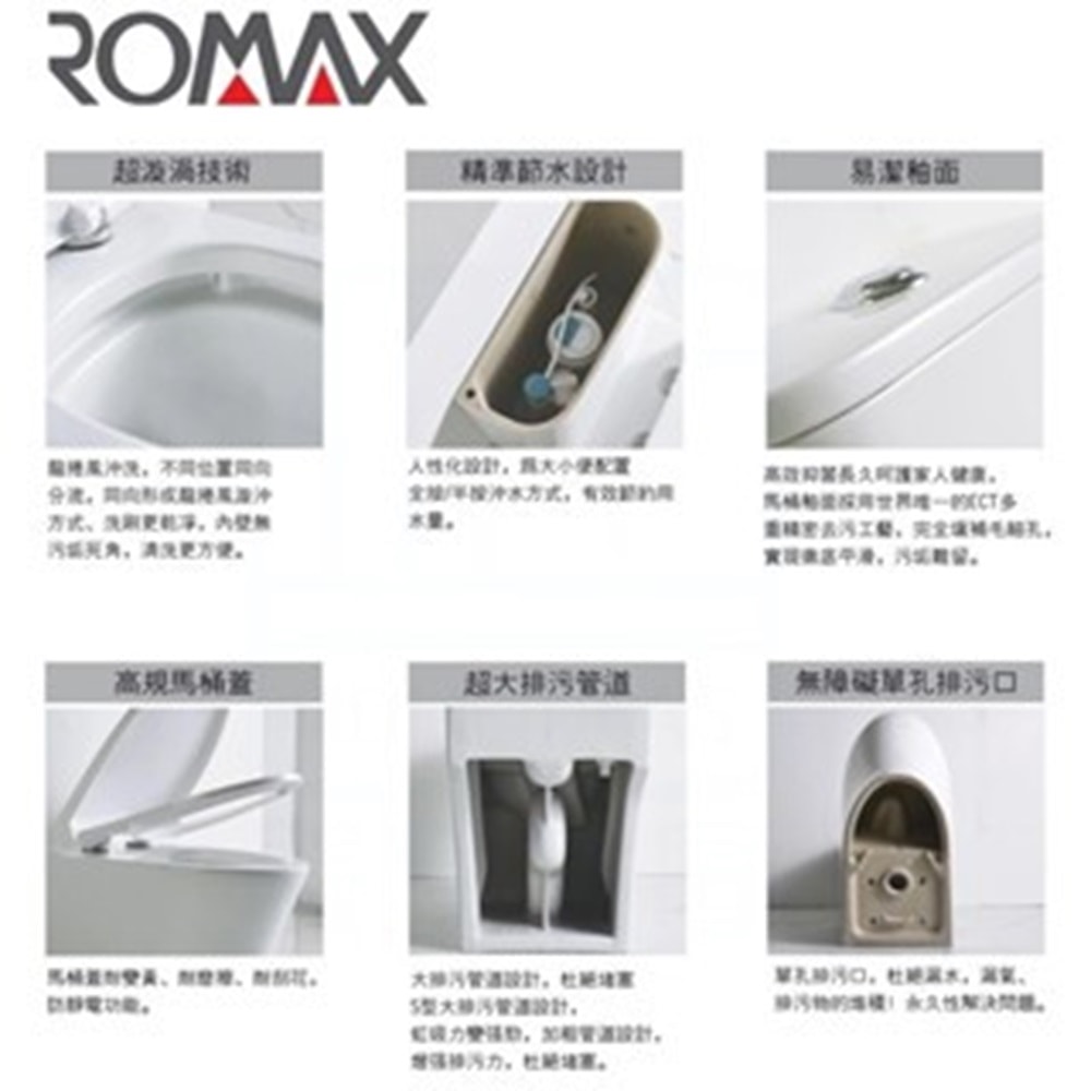 【CERAX 洗樂適】省水認證單體馬桶 R8022 類TOTO水龍捲二段式噴射虹吸洗淨 易潔釉面 高規緩降蓋(單體馬桶)