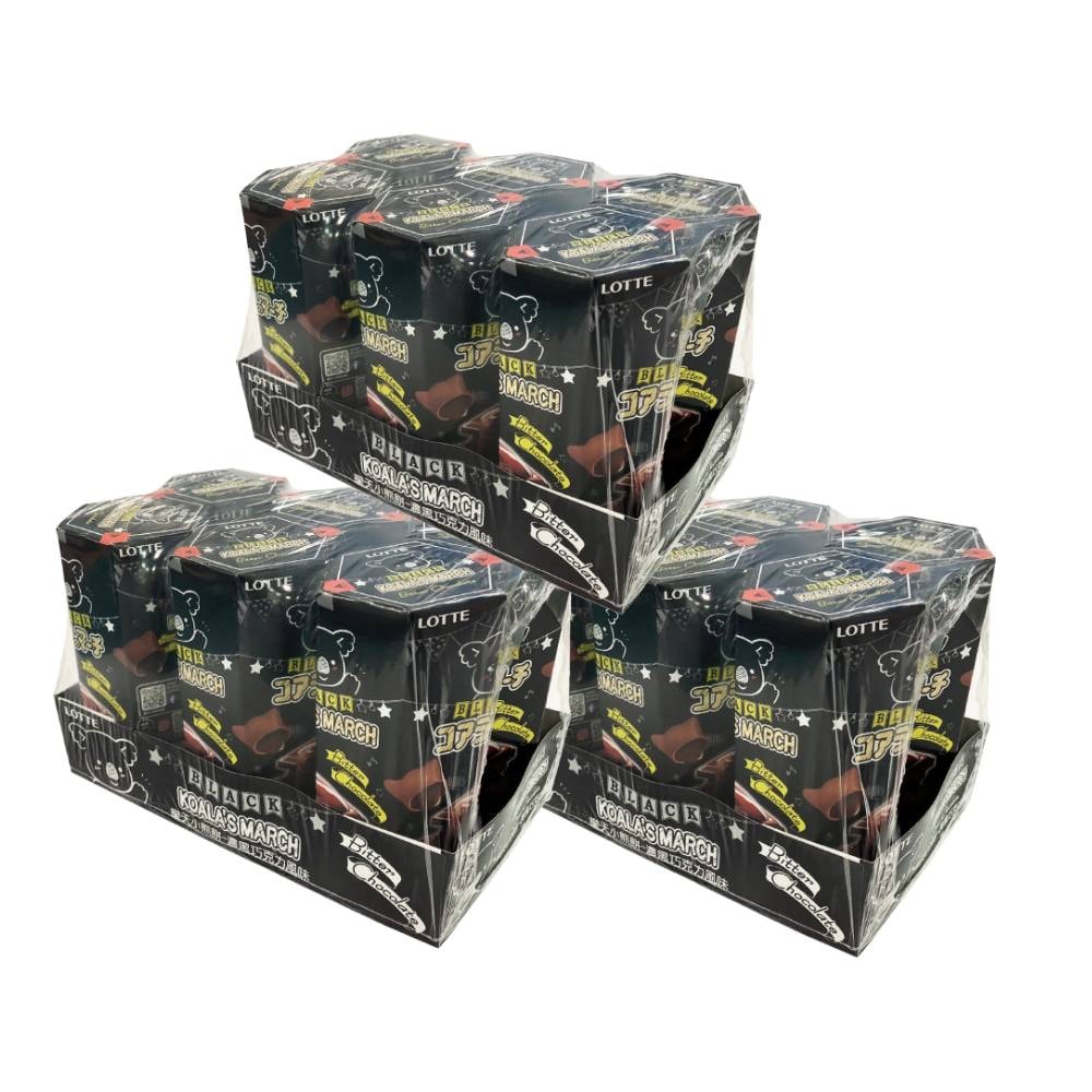 【Lotte 樂天】小熊餅-濃黑巧克力風味x3組(37gx6/組)
