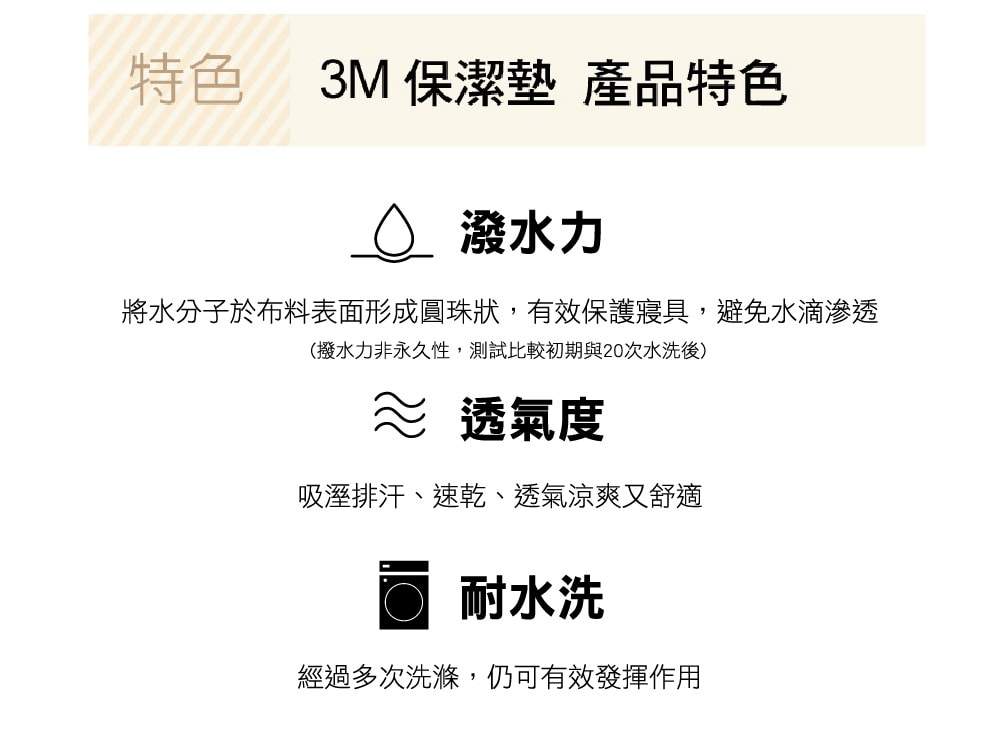 【3M】防潑水保潔墊枕頭套(平單式2入組) 原廠保證Scotchgard