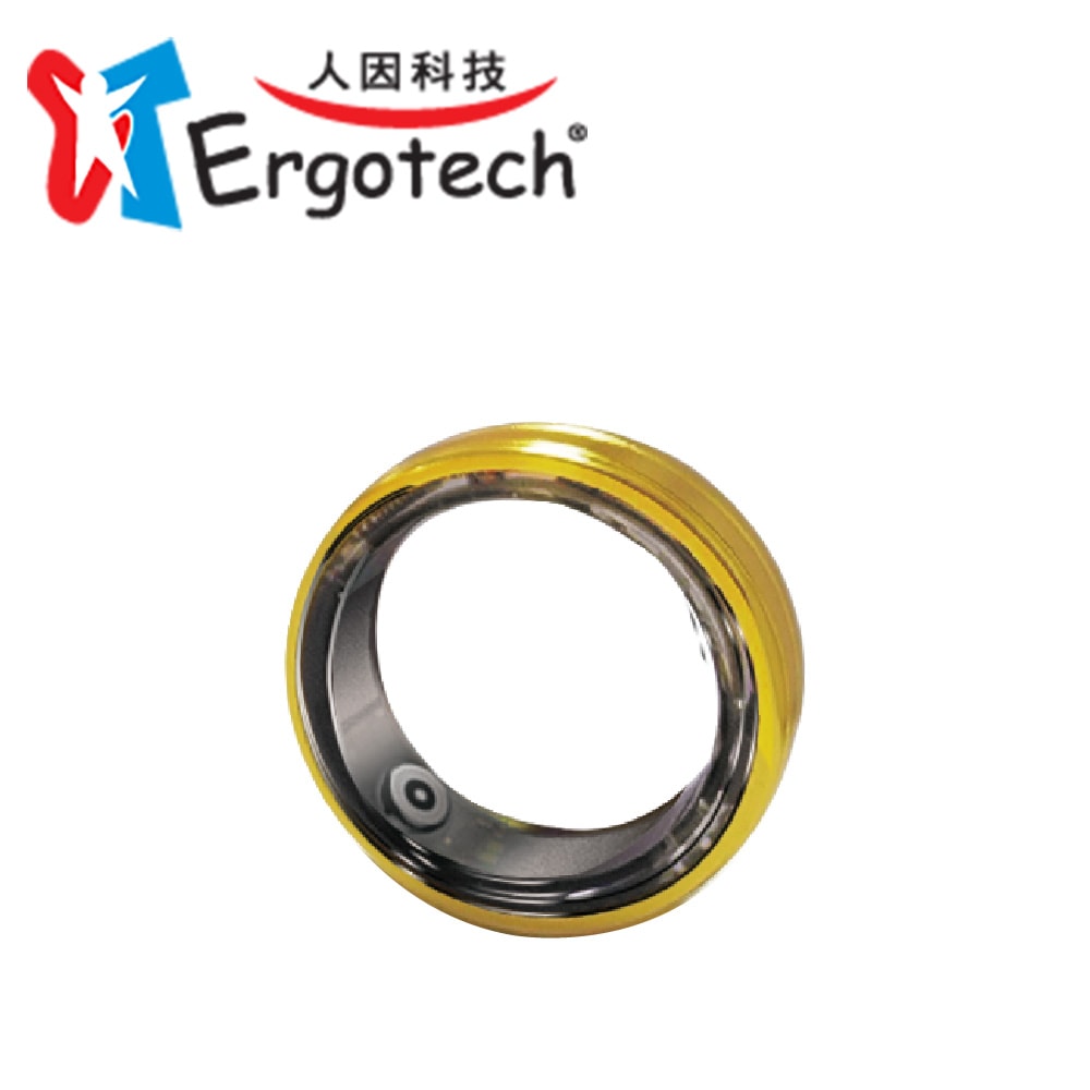【Ergotech 人因科技】人因 SR10 心率血氧計步藍牙智慧戒指澄黃金