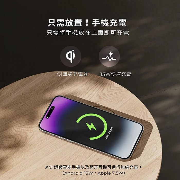 【SwitchBot】空氣清淨機 Table (智慧聯網清淨機/無線充電桌面/小夜燈)