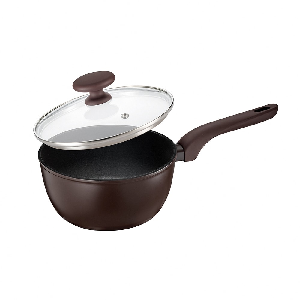 【KINYO】鑽石不沾長柄湯鍋 18cm PO-1150