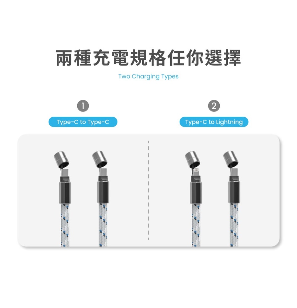 【MOZTECH 墨子科技】TypeC-TypeC / Lightning 掛繩充電線 手機配件 手機周邊 | 趣買購物