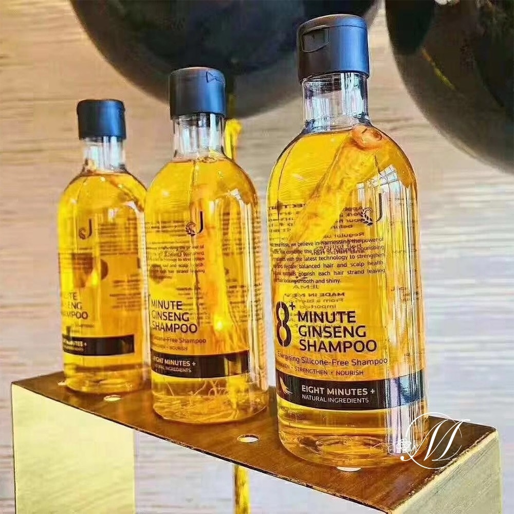 【JEMA ROSE】(2入組)紐西蘭 JEMA ROSE 8+Minute八分鐘 人蔘洗髮精400ml 附按壓頭