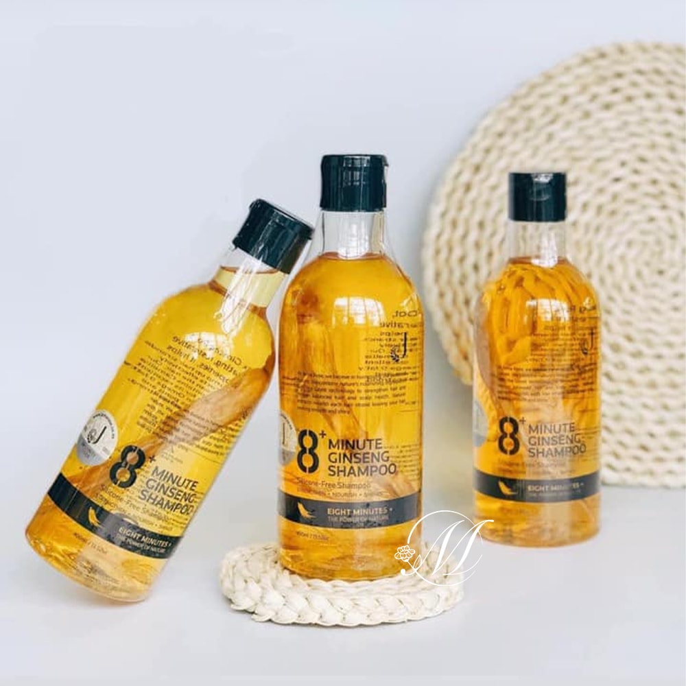 【JEMA ROSE】(2入組)紐西蘭 JEMA ROSE 8+Minute八分鐘 人蔘洗髮精400ml 附按壓頭