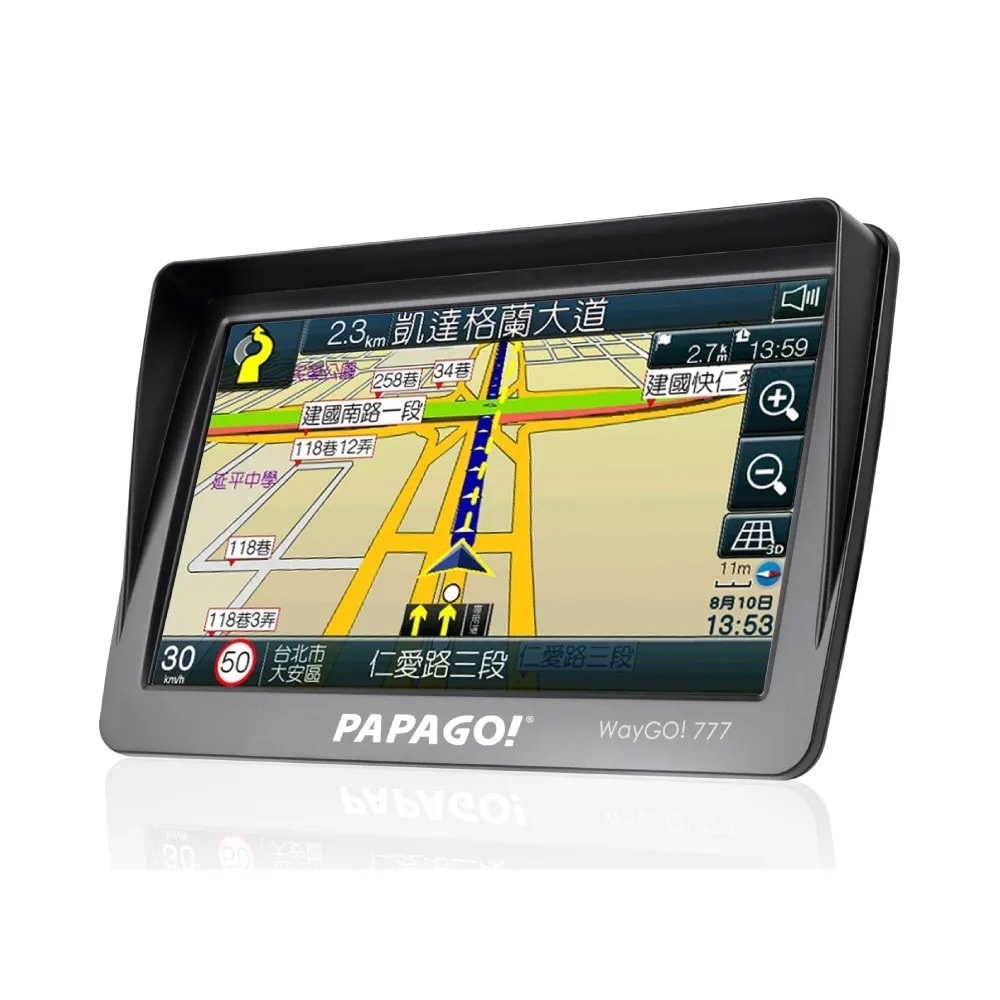【PAPAGO】WayGo 777 7吋智慧型導航機(全新遮陽罩設計/S1影象化導航介面/測速提醒)