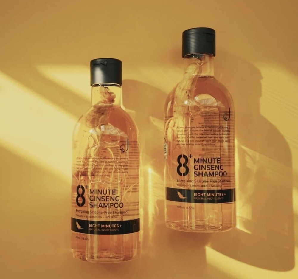 【JEMA ROSE】(2入組)紐西蘭 JEMA ROSE 8+Minute八分鐘 人蔘洗髮精400ml 附按壓頭