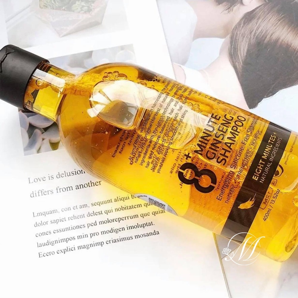 【JEMA ROSE】(2入組)紐西蘭 JEMA ROSE 8+Minute八分鐘 人蔘洗髮精400ml 附按壓頭