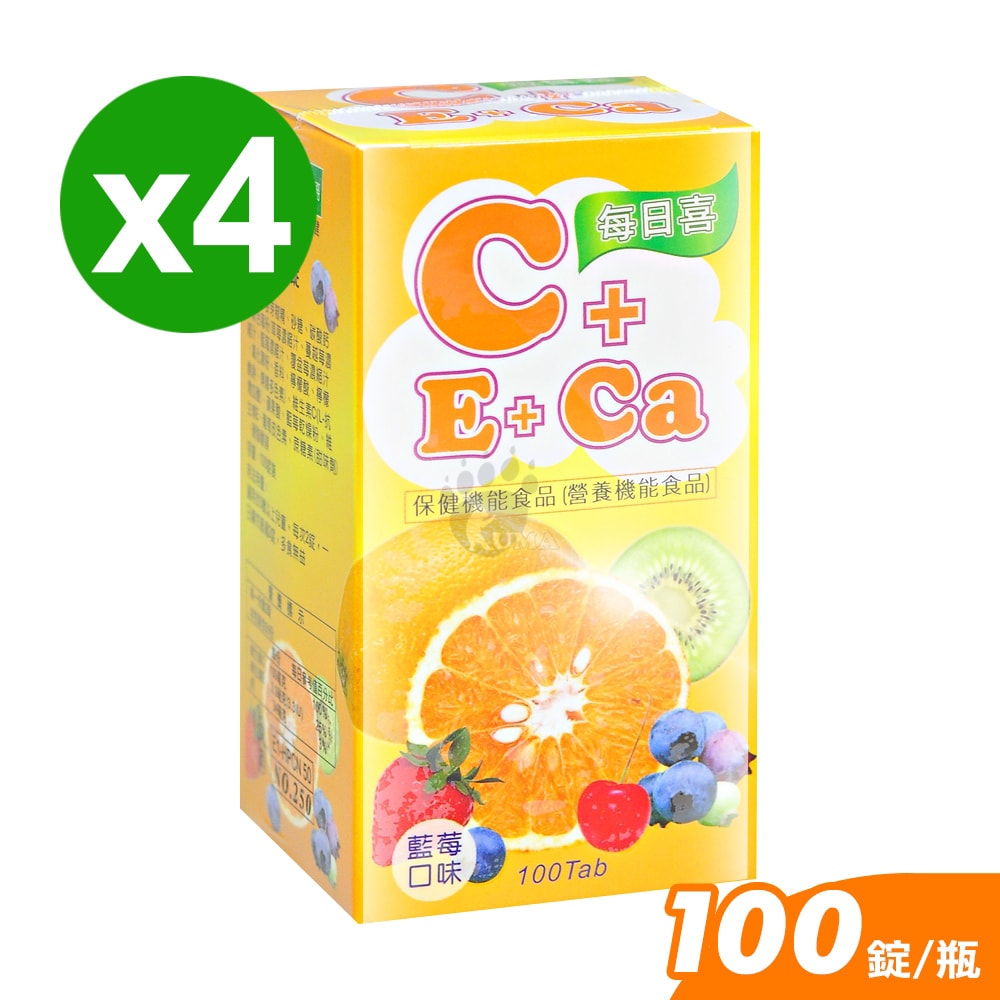【藥聯生技】每日喜錠 100粒/4瓶 (維生素C、維生素E)