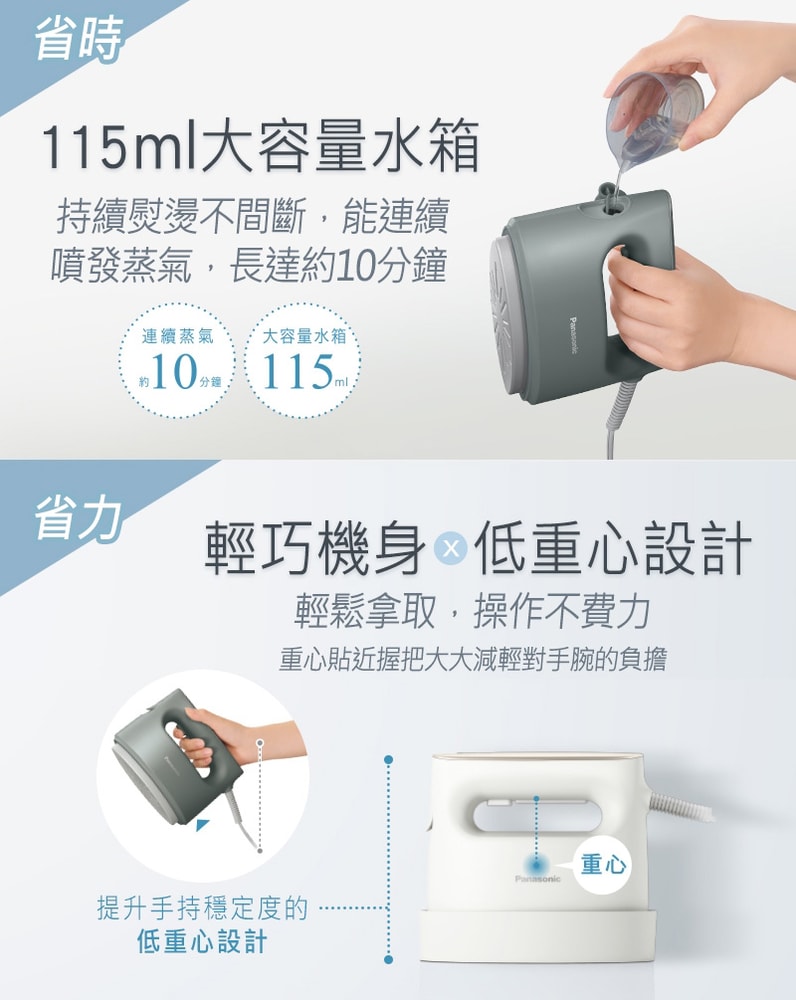 【Panasonic 國際牌】手持掛燙兩用電熨斗NI-FS780-C/H