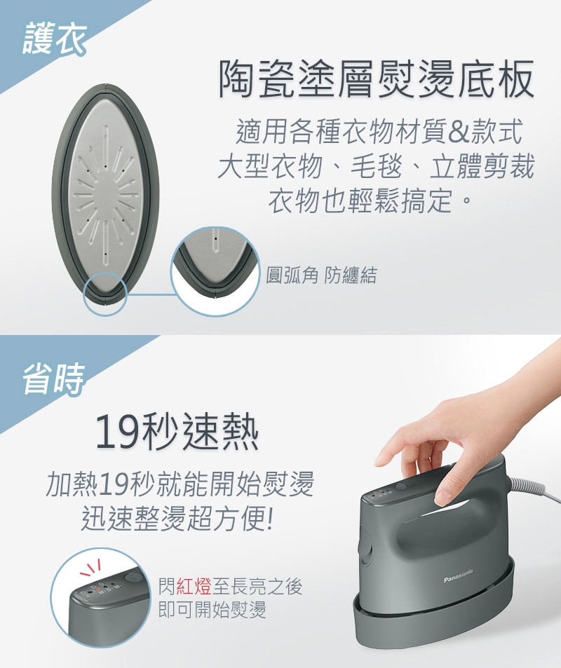 【Panasonic 國際牌】手持掛燙兩用電熨斗NI-FS780-C/H