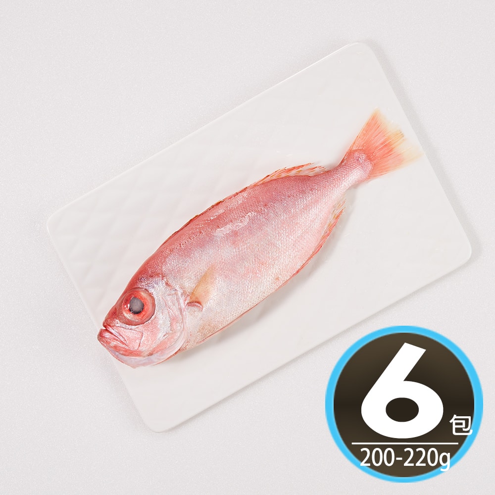 【華得水產】台灣東港紅目鰱魚6尾組(200-220g/尾/去鰓去肚)