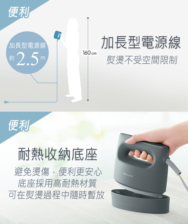 【Panasonic 國際牌】手持掛燙兩用電熨斗NI-FS780-C/H