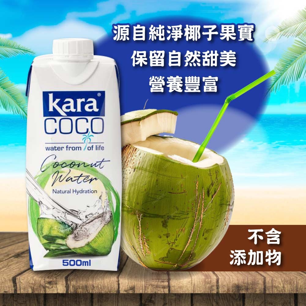 【KARA COCO】佳樂椰子水500mlx12入x2箱