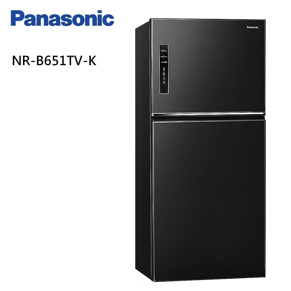 【Panasonic 國際牌】650公升一級能效雙門變頻冰箱(晶漾黑) NR-B651TV-K