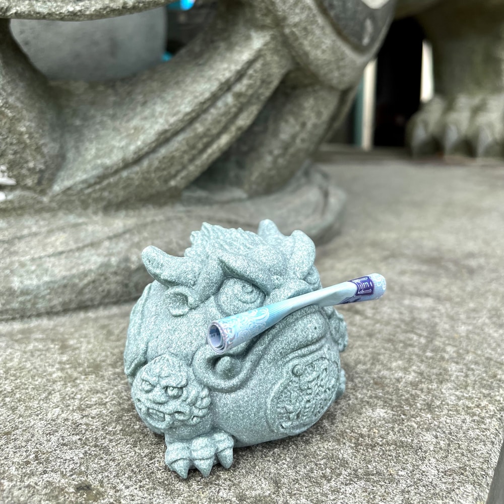 【CY 呈云】【麟鳳呈祥】開運招財金蟾蜍擺飾 青砂石通寶金蟾(贈咬金幣一枚)