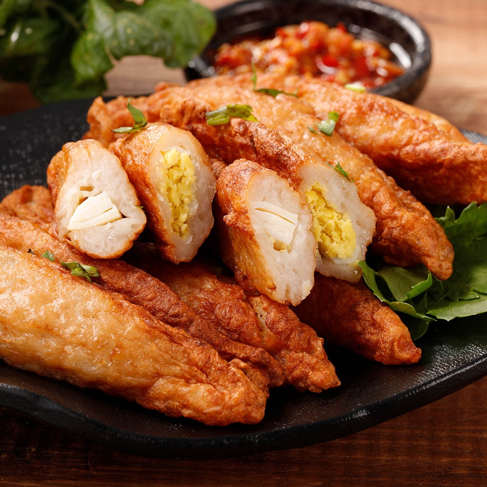 【華得水產】東港旗魚爆蛋黑輪8包組(300g/包)