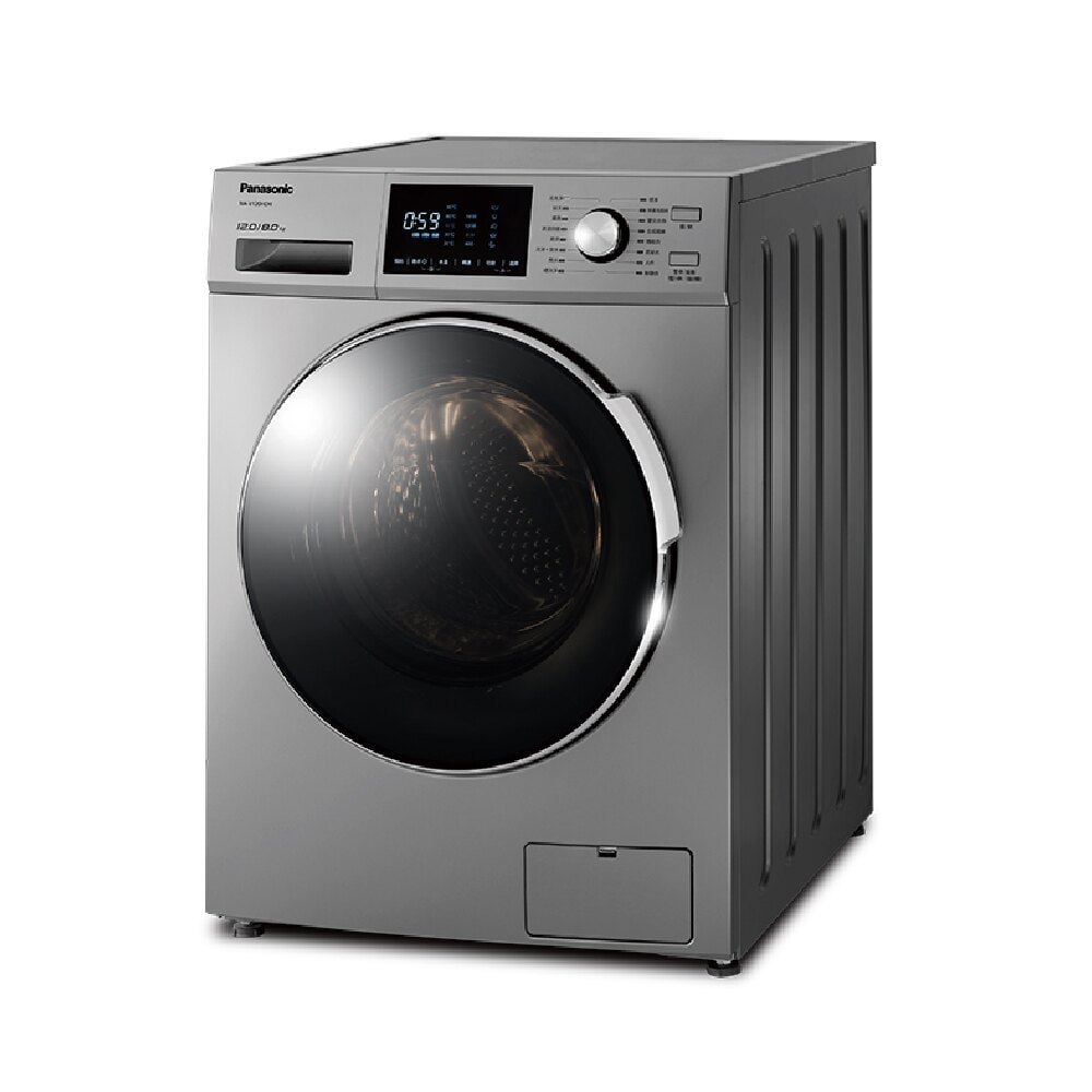 【Panasonic 國際牌】12公斤溫水洗脫烘滾筒洗衣機(晶漾銀) NA-V120HDH-G
