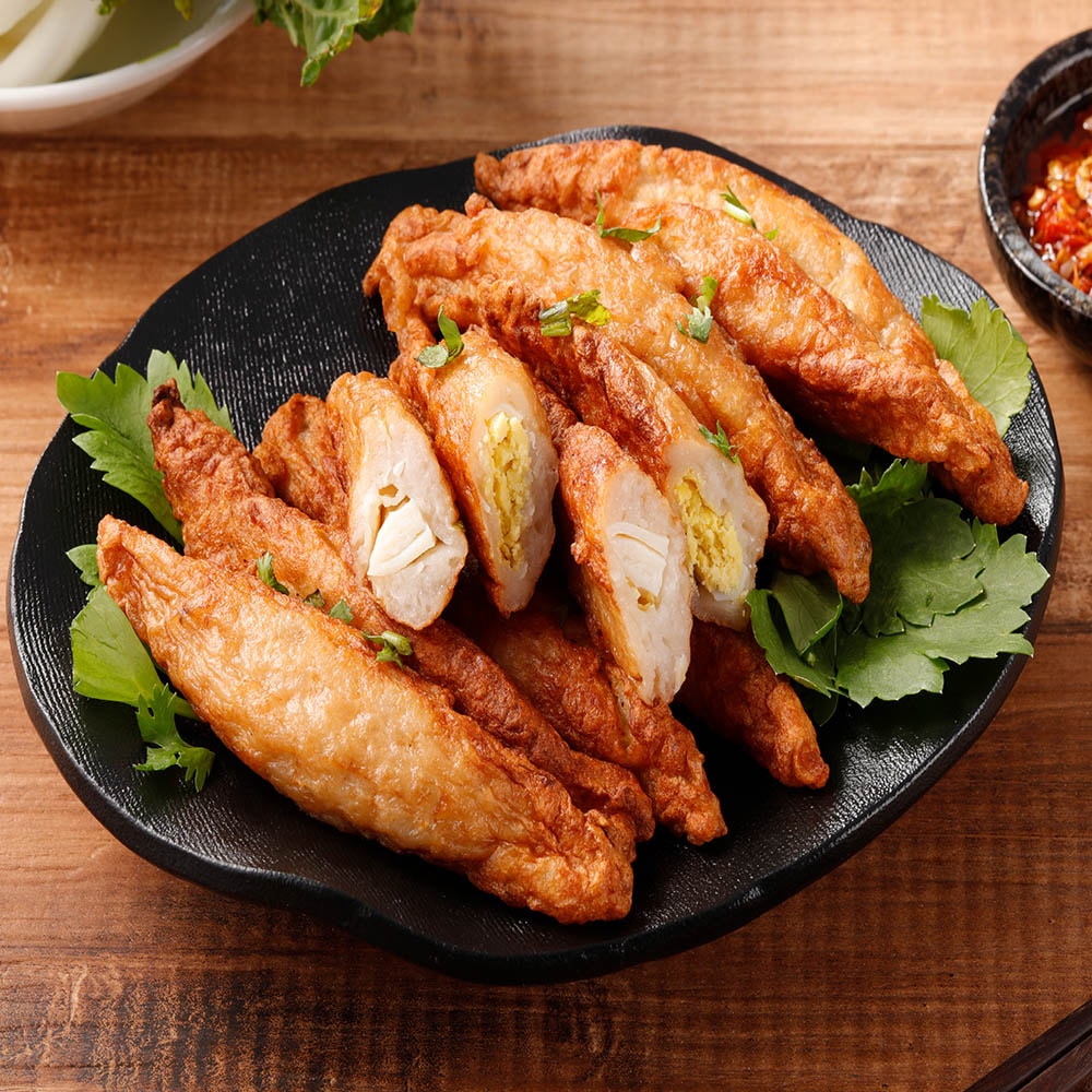【華得水產】東港旗魚爆蛋黑輪8包組(300g/包)
