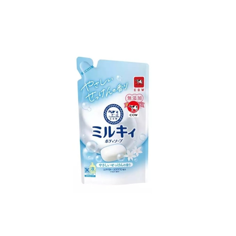 【日本 COW STYLE 牛乳石鹼】COW 牛乳精華沐浴乳360ml 補充包*12包