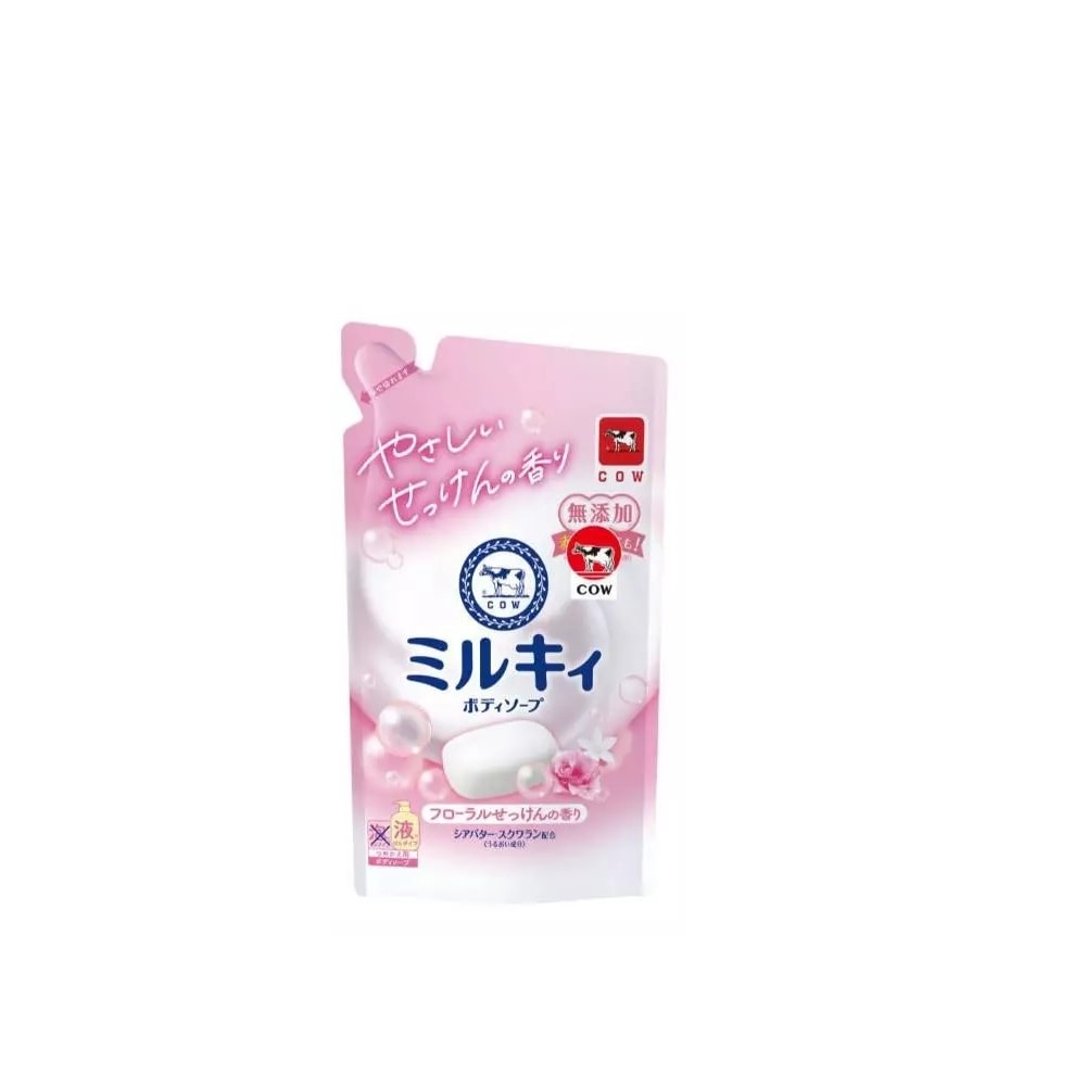 【日本 COW STYLE 牛乳石鹼】COW 牛乳精華沐浴乳360ml 補充包*12包