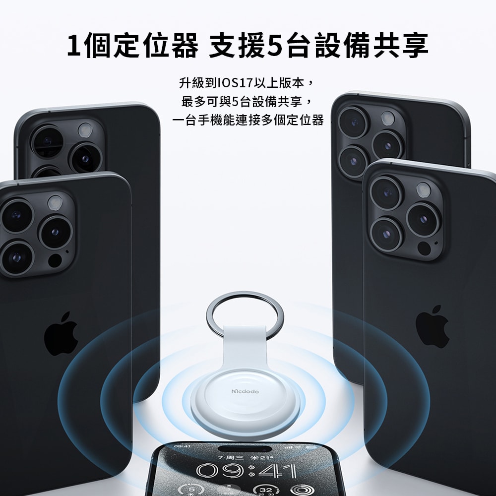 【Mcdodo 麥多多】SmartTag 智能定位防丟器/物品定位器/寵物追蹤器(AT-720)