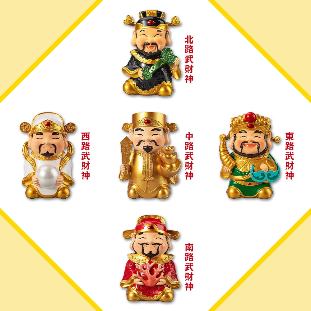 【吉晟嚴選】招財進寶五路財神組(共5尊)