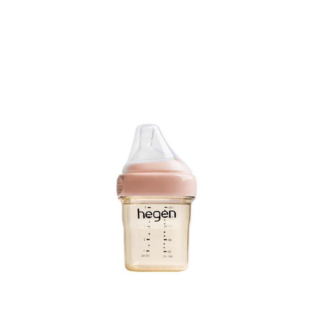 【hegen】金色奇蹟PPSU多功能方圓型寬口奶瓶 150ml ( 沁藍/嫣粉/漾紫 )
