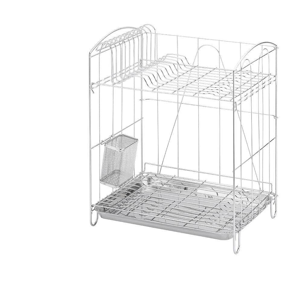 【生活采家】台灣製SUS304組合式雙層碗盤瀝水架
