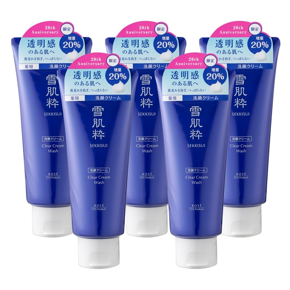 【KOSE 高絲】雪肌粹潔淨洗面乳144g 五入組 台灣專櫃貨