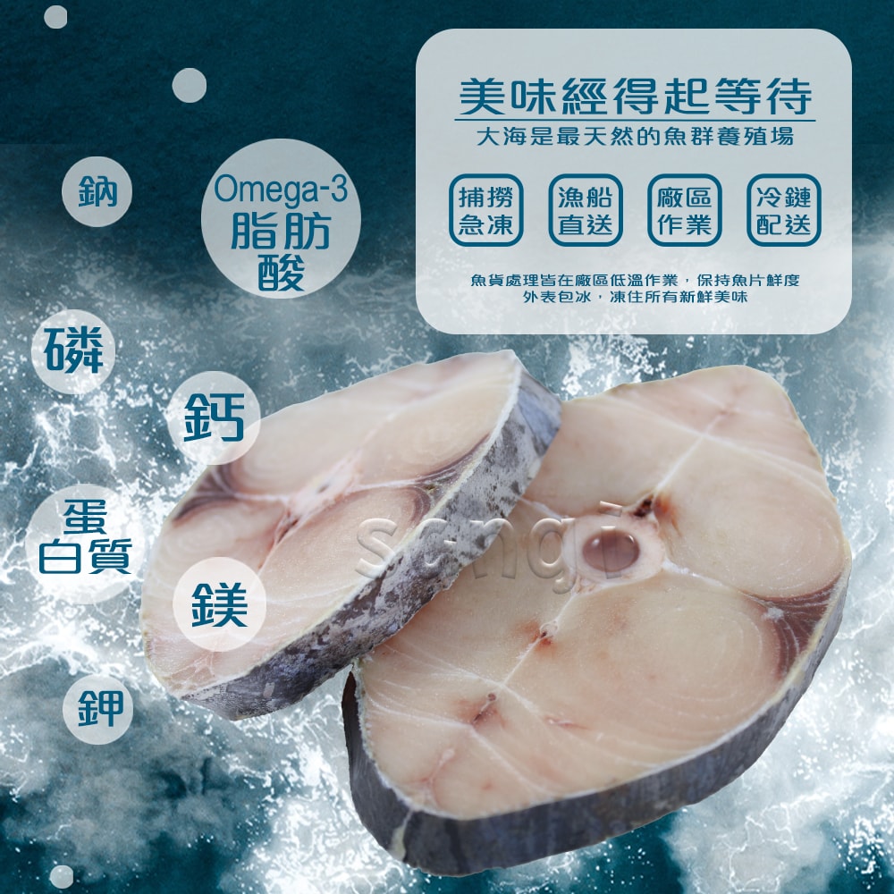 【賣魚的家】鮮凍厚切無肚洞土魠魚片 共8片組(350g±3%/片)