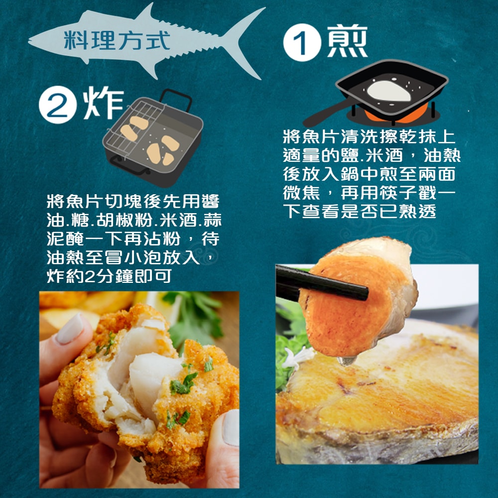 【賣魚的家】鮮凍厚切無肚洞土魠魚片 共8片組(350g±3%/片)