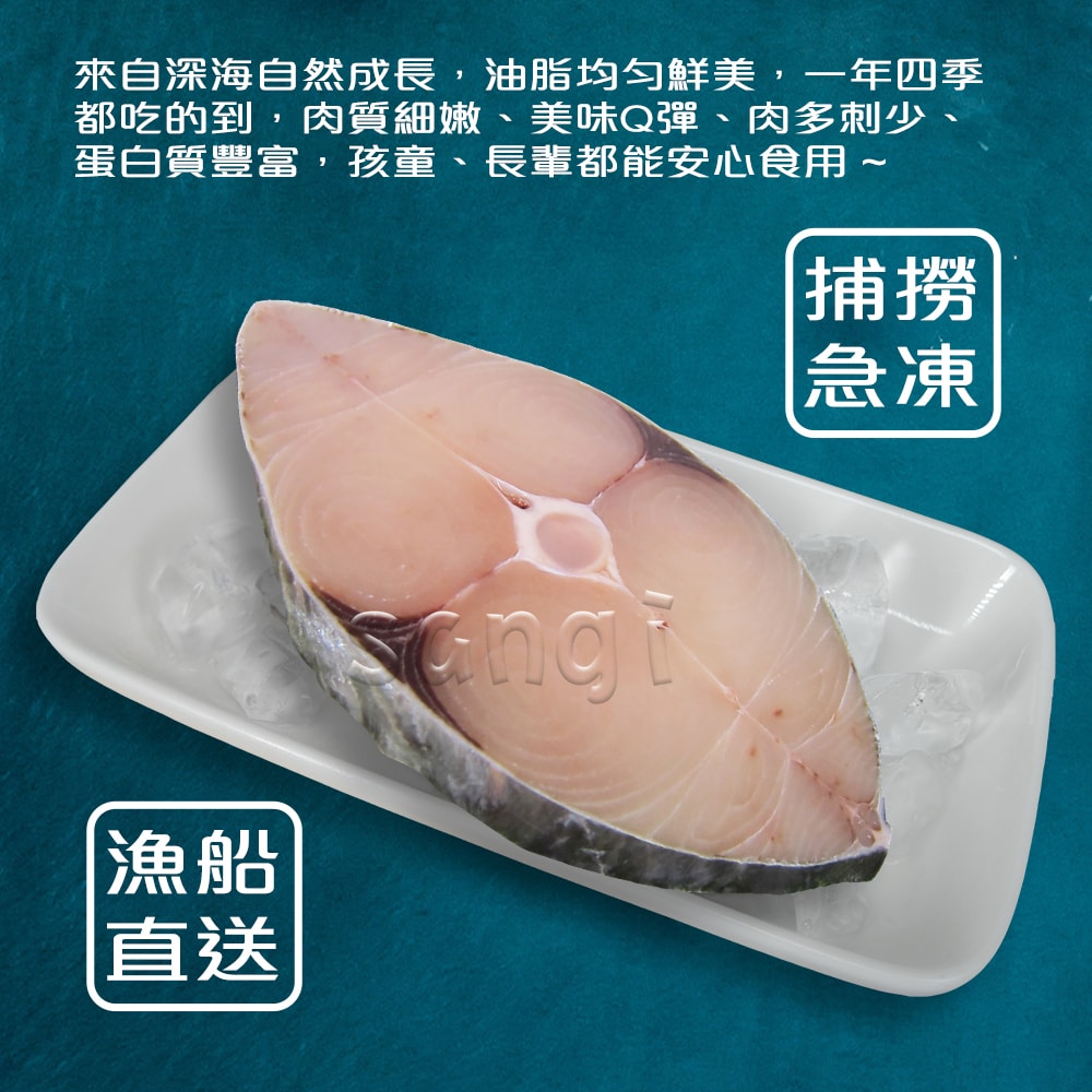 【賣魚的家】鮮凍厚切無肚洞土魠魚片 共8片組(350g±3%/片)