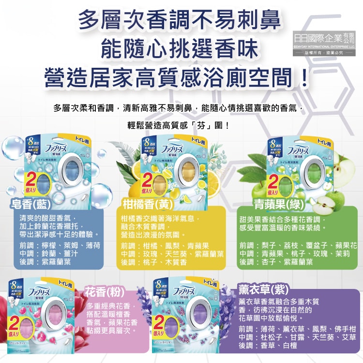 【Febreze 風倍清】淨味持香約8週浴室廁所W消臭芳香劑6.3mlx2入/盒(按鈕型1鍵除臭,如廁淨化空氣防臭香氛盒,衛浴去味自動擴香)