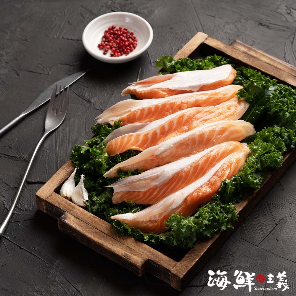 【海鮮主義】挪威鮭魚腹鰭3包組(500g/包;規格:20/40)