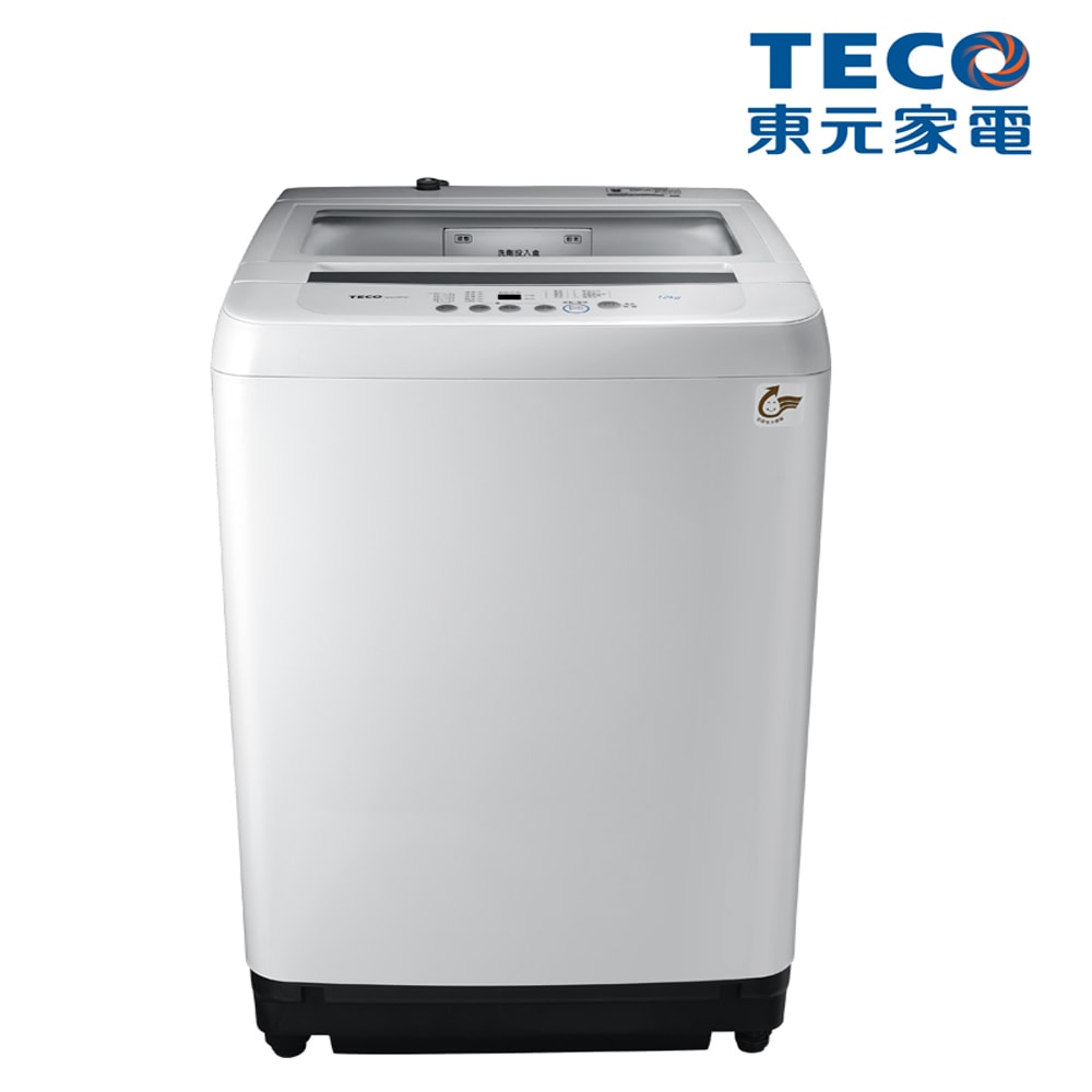 【TECO 東元】12公斤 FUZZY人工智慧定頻直立式洗衣機 W1238FW