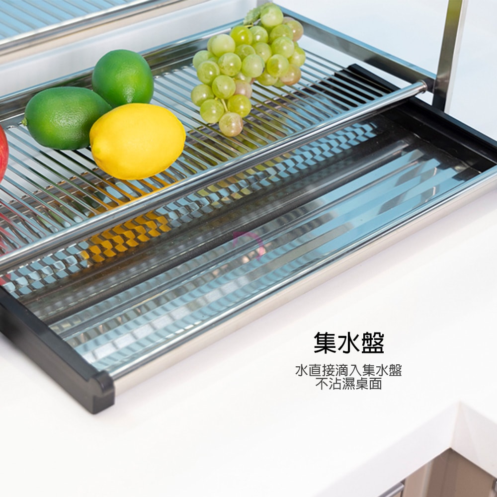 【德昌】不鏽鋼豪華厚實三層碗盤瀝水架(碗架/盤架/筷子架/刀架/桌上型/置物架/收納架)