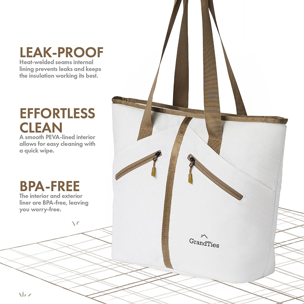【GrandTies】20L時尚保冷托特包Tote(強效保冷/防水/大容量) GT605032021-2028