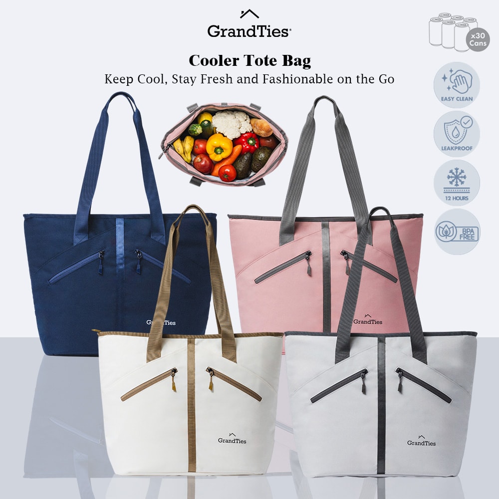 【GrandTies】20L時尚保冷托特包Tote(強效保冷/防水/大容量) GT605032021-2028