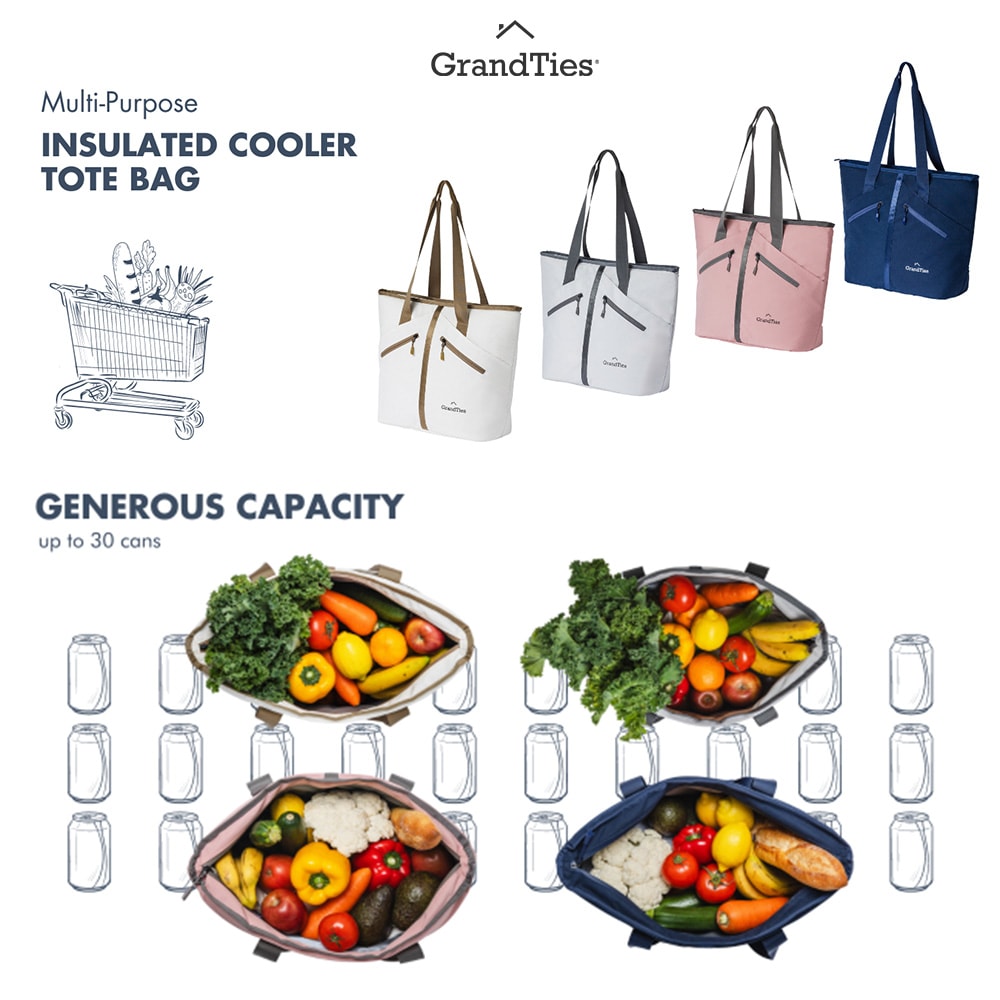 【GrandTies】20L時尚保冷托特包Tote(強效保冷/防水/大容量) GT605032021-2028