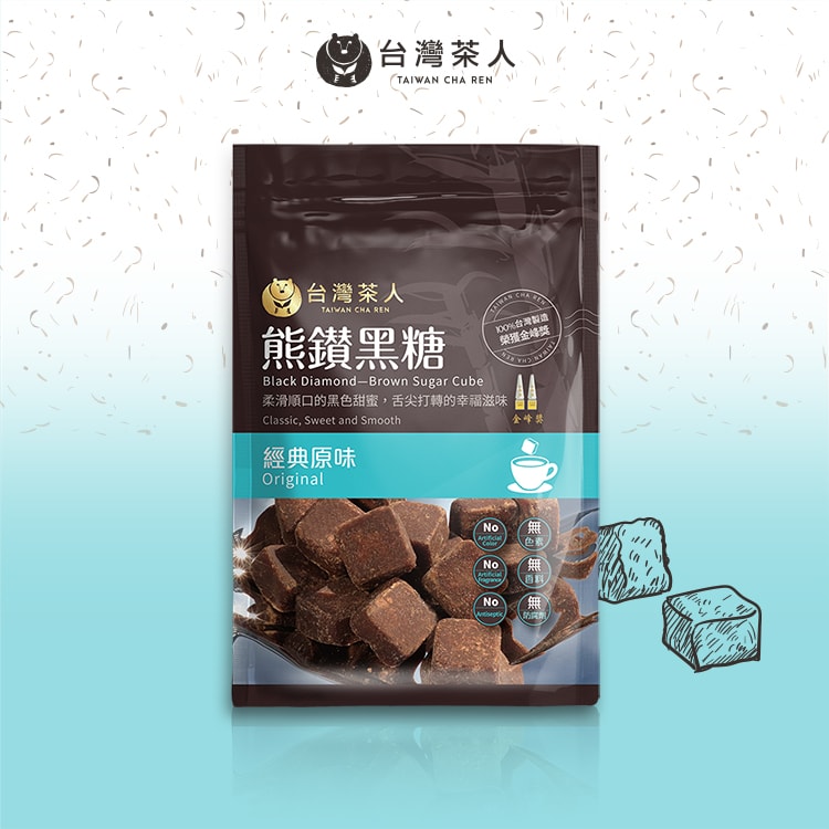 【台灣茶人】熊鑽黑糖-經典原味(17g*8入)
