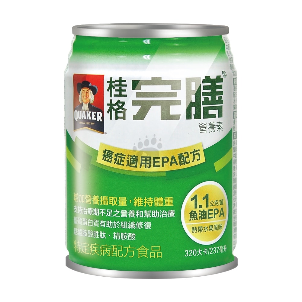 【QUAKER 桂格】完膳營養素癌症適用EPA配方 237mlx24瓶/1箱+贈2瓶 (熱帶水果口味)