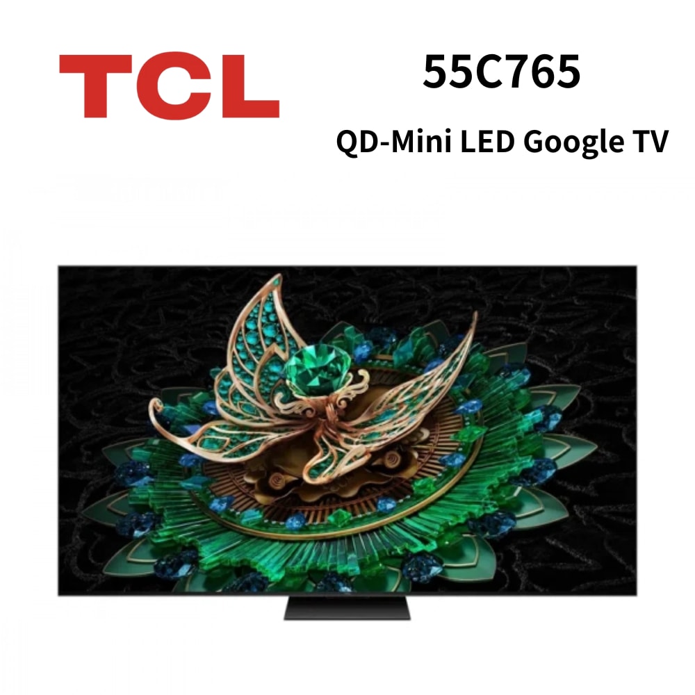 【TCL】55型 4K QD-Mini LED 144Hz Google TV 量子點智慧聯網顯示器 55C765