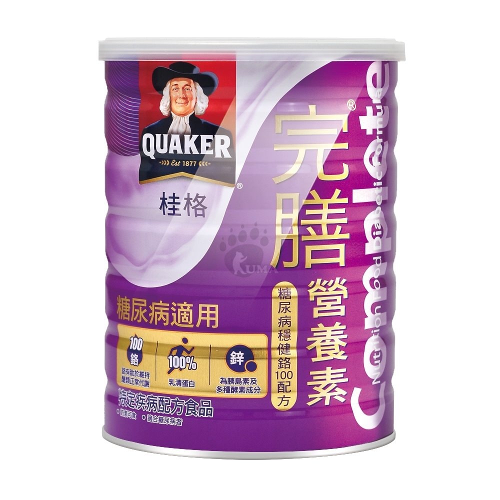 【QUAKER 桂格】完膳營養素糖尿病穩健鉻100配方 900g/6瓶