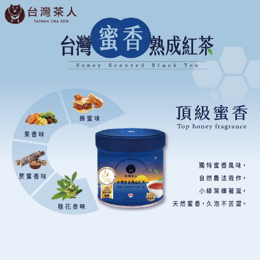 【台灣茶人】100%金葉金獎台灣茶系列-任選 ( 紅玉紅茶 / 蜜香紅茶 / 阿里山金萱/盒裝 )-3件組